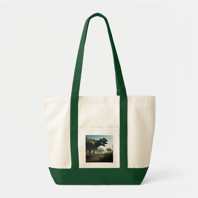 Bolso De Tela Giganotosaurus Dinosaurios Provocando Impulso Bols (Frente)