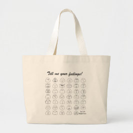 BOLSO DE TELA GIGANTE おにぎり顔トートバック(横)