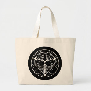 Bolso De Tela Gigante 上杉謙信家紋, Uesugi Kenshin KAMON, familia japonesa Cre