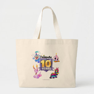 Bolso De Tela Gigante 10mo Logotipo del cumpleaños