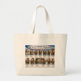 Bolso De Tela Gigante 13 Papás de Yule islandeses Navidad reykjavik