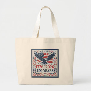 Bolso De Tela Gigante 1776 2026 América 250 Años Águila Patriótica Tote