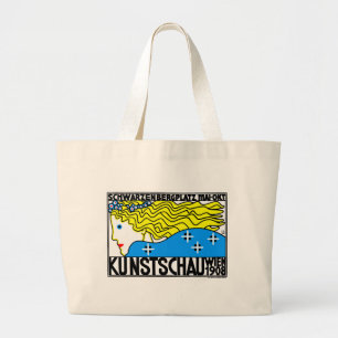 Bolso De Tela Gigante 1908 Viena Art Nouveau Show Fair Maiden