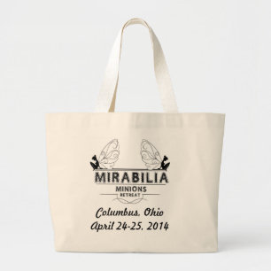 Bolso De Tela Gigante 2014 tote, gráfico negro
