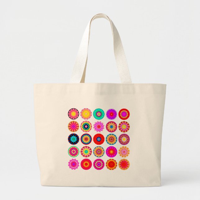 Bolso De Tela Gigante 25 Mandalas II (Frente)