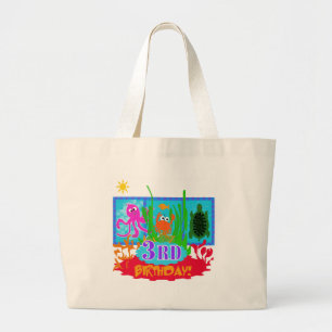 Bolso De Tela Gigante 3.ª Aventura Submarina Camisas de Cumpleaños