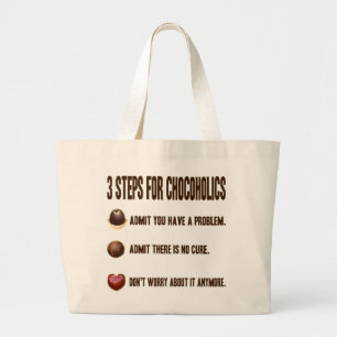 BOLSO DE TELA GIGANTE 3 PASOS PARA CHOCOHOLICS