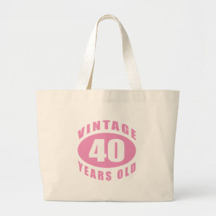 Bolso De Tela Gigante 40.º Regalo De Cumpleaños Para Ella