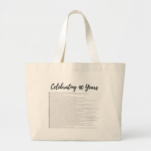 Bolso De Tela Gigante 40° Aniversario Show Title Tote Bag