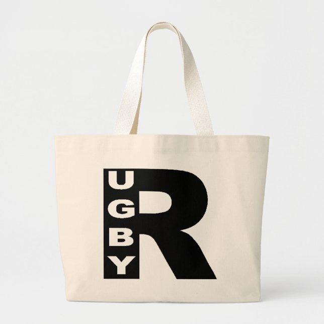 Bolso De Tela Gigante 4.ª tout Jumbo Naturel DESIGN RUGBY (Frente)