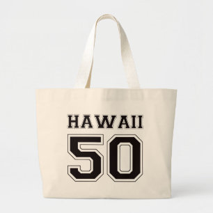 Bolso De Tela Gigante 50 Hawaii - negro