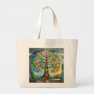 Bolso De Tela Gigante 7 Chakra Blossoming Tree Of Life