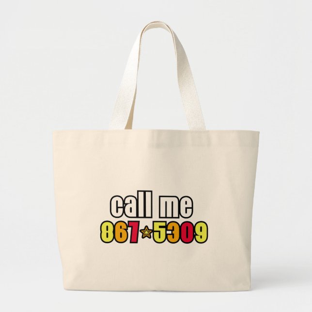 BOLSO DE TELA GIGANTE 867-5309 (Frente)