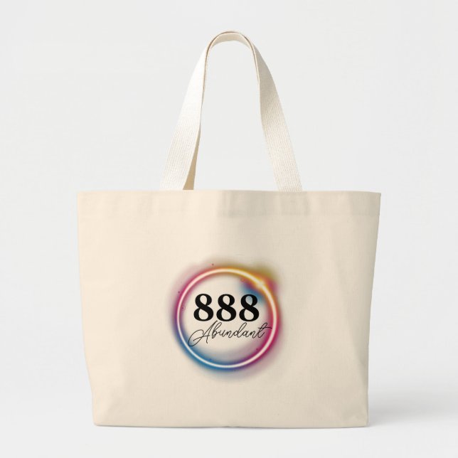 Bolso De Tela Gigante 888 Tote abundante (Frente)