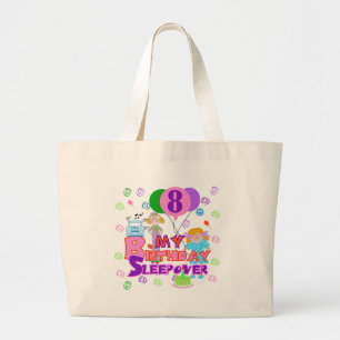 Bolso De Tela Gigante 8vo Sleepover del cumpleaños