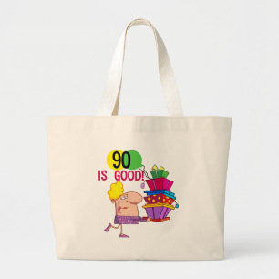 Bolso De Tela Gigante 90 es buenos camisetas y regalos del cumpleaños