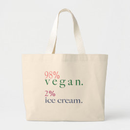 Bolso De Tela Gigante 98% Vegan 2% Crema De Hielo