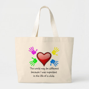 Bolso De Tela Gigante A0001. Hice una diferencia en la vida.Bag.1