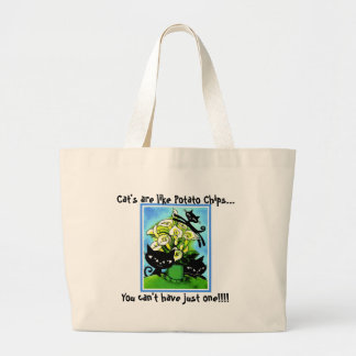 Bolso De Tela Gigante a1alilycats2, gato son como las patatas fritas…,