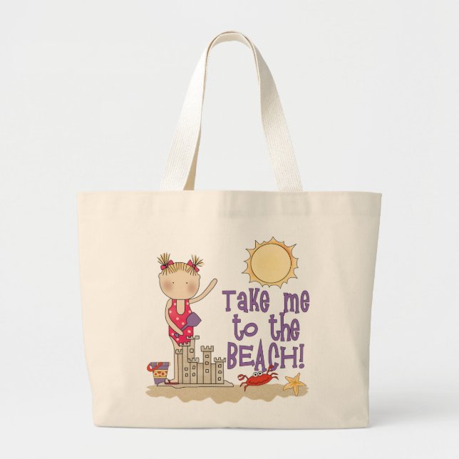 Bolso De Tela Gigante A la playa (chica) (Frente)