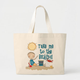 Bolso De Tela Gigante A la playa (muchacho)
