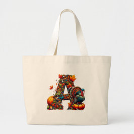 Bolso De Tela Gigante A letter A in Thanksgiving style