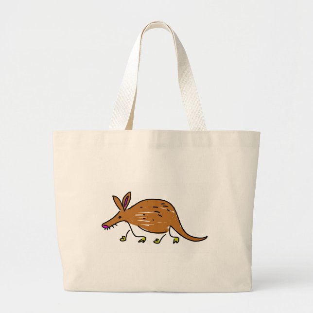 Bolso De Tela Gigante aardvark (Frente)