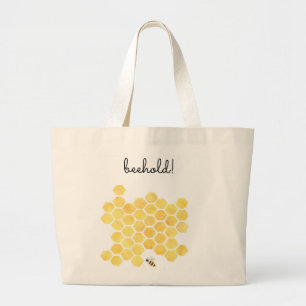 Bolso De Tela Gigante Abeja amarilla que pinta el tote gigante