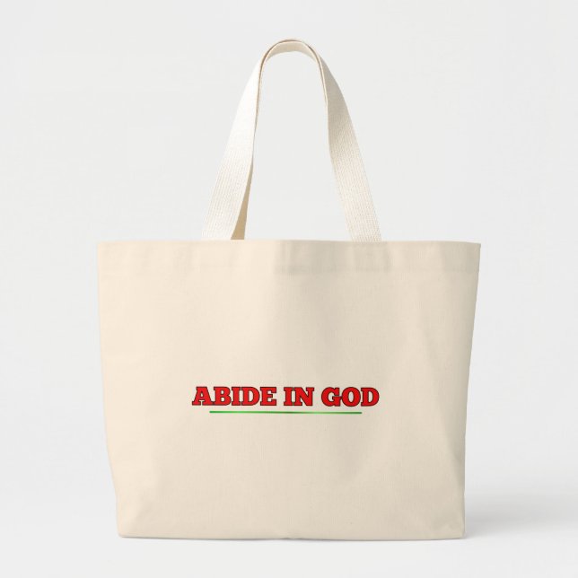 Bolso De Tela Gigante Abide a DIOS (Frente)