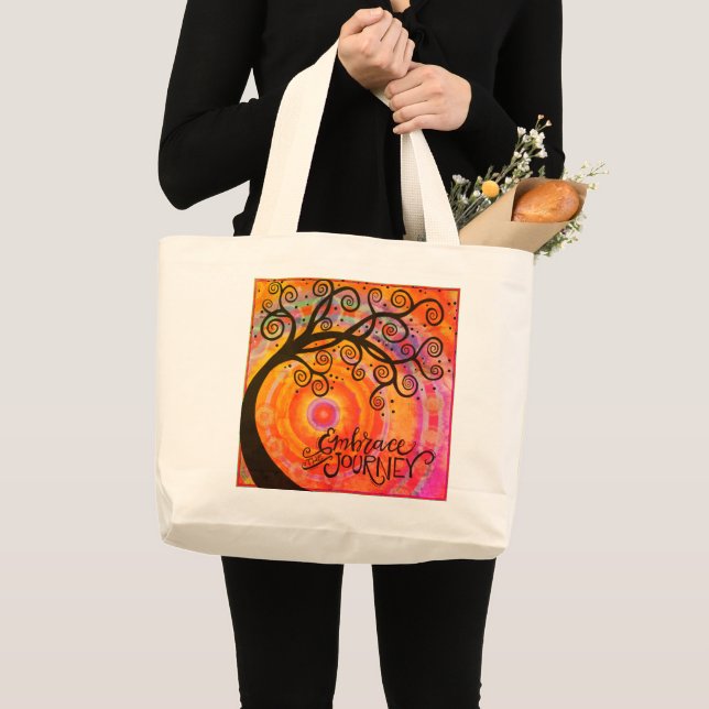 Bolso De Tela Gigante Abraza el árbol ritual del viaje Inspirador (Anverso (producto))