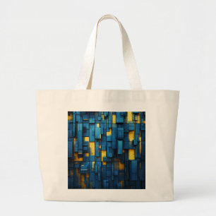 Bolso De Tela Gigante Abstracción azul