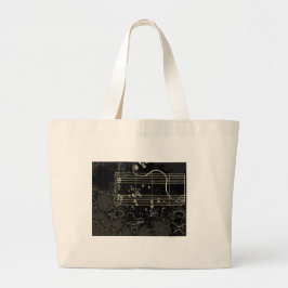 Bolso De Tela Gigante Abstract Artwork Black