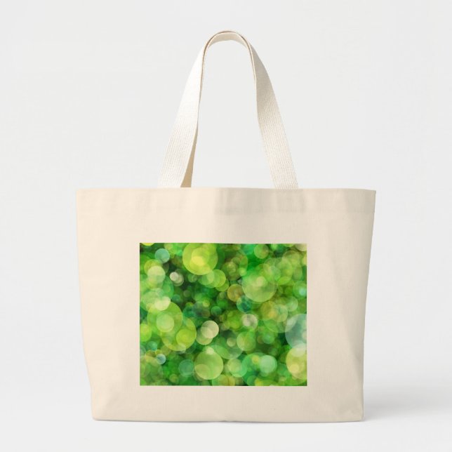 Bolso De Tela Gigante Abstract Green Spots (Frente)