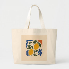 Bolso De Tela Gigante Abstract Lemon Fruit Botanical Pattern Elegant Tot