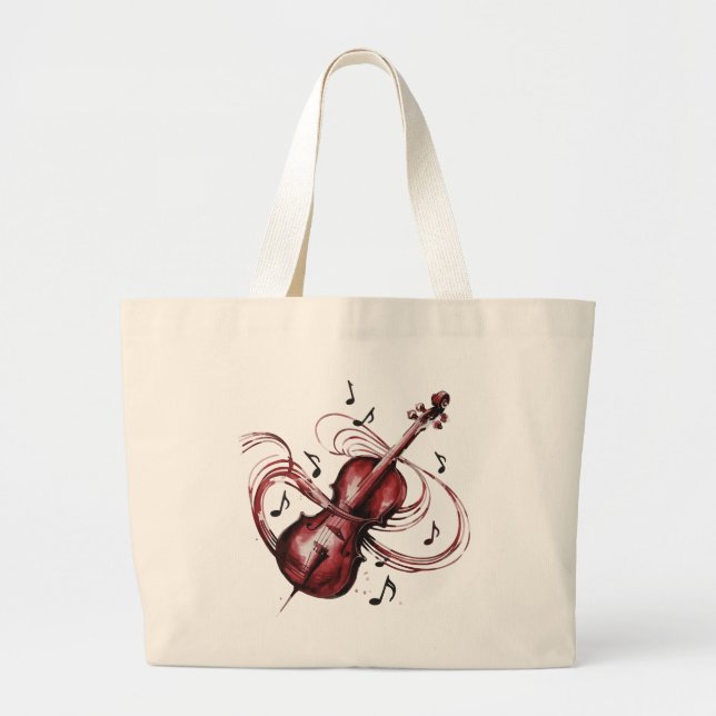Bolso De Tela Gigante abstract violin (Frente)