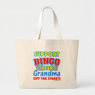 Bolso De Tela Gigante Abuela de Bingo de Apoyo