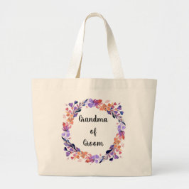 Bolso De Tela Gigante Abuela De Floral Wreath De Groom