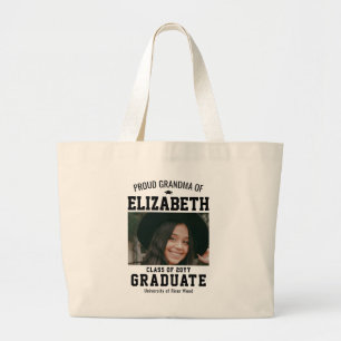 Bolso De Tela Gigante Abuela Orgullosa Personalizada Foto Graduado Famil
