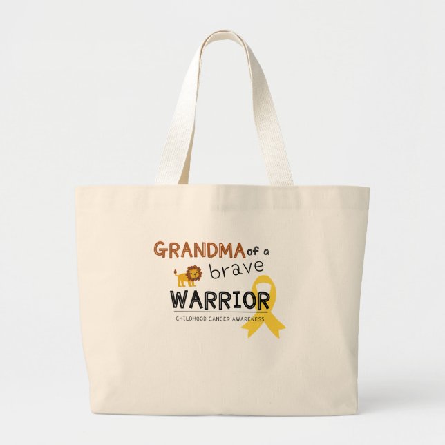 Bolso De Tela Gigante abuela valiente guerrero de cáncer león Tote Bag (Frente)