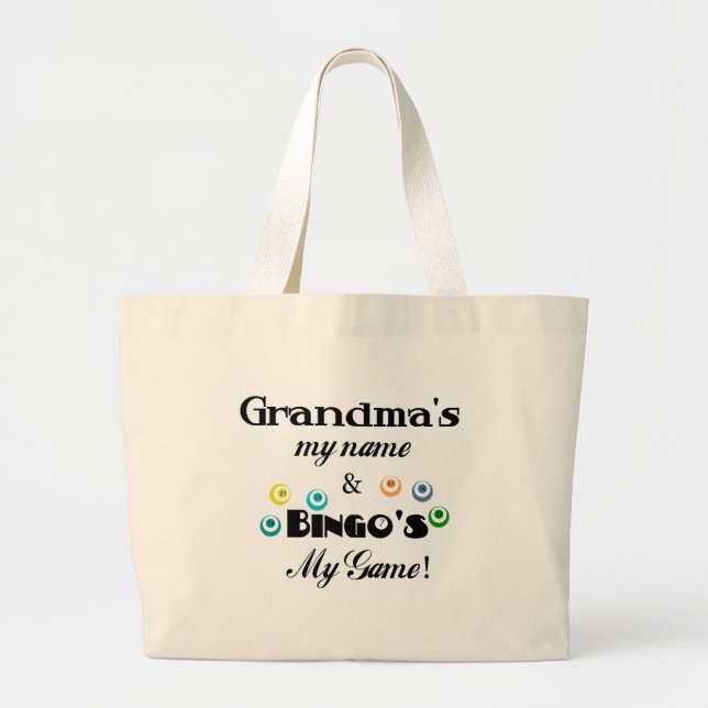 Bolso De Tela Gigante Abuela y bingo (Frente)
