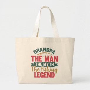 Bolso De Tela Gigante Abuelo - El hombre, el mito, la leyenda de la pesc
