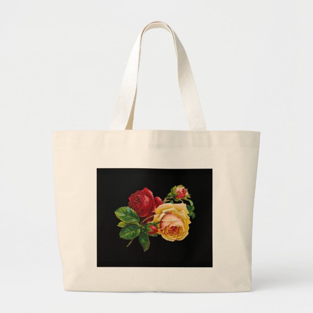 Bolso De Tela Gigante Accesorios para impresión de Rosa - arte negro, ro (Frente)