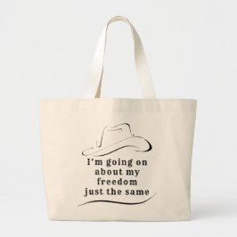 Bolso De Tela Gigante Acerca de mi Tote Jumbo de Libertad