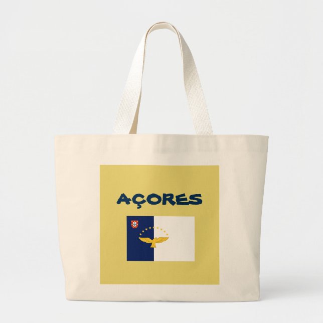BOLSO DE TELA GIGANTE AÇORES PERSONALIZADO TOTE BAG (Frente)