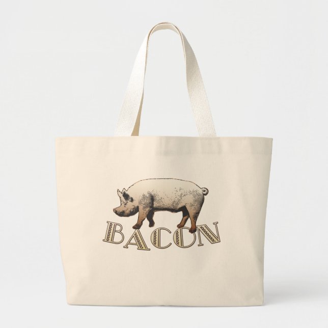 Bolso De Tela Gigante Acrobat BACON Pig (Frente)