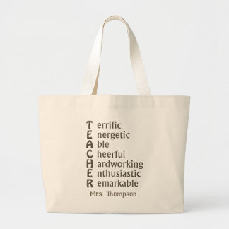 Bolso De Tela Gigante Acrónimo para profesores