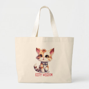 Bolso De Tela Gigante Actitud de gato despreocupada - Diseño felino lúdi