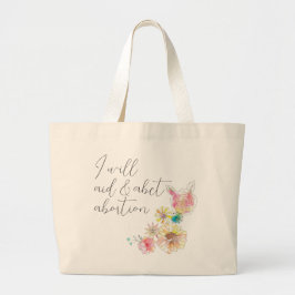 Bolso De Tela Gigante Acuarela floral apoyaré y secundaré el aborto