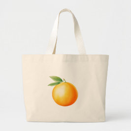 Bolso De Tela Gigante Acuarela Naranja