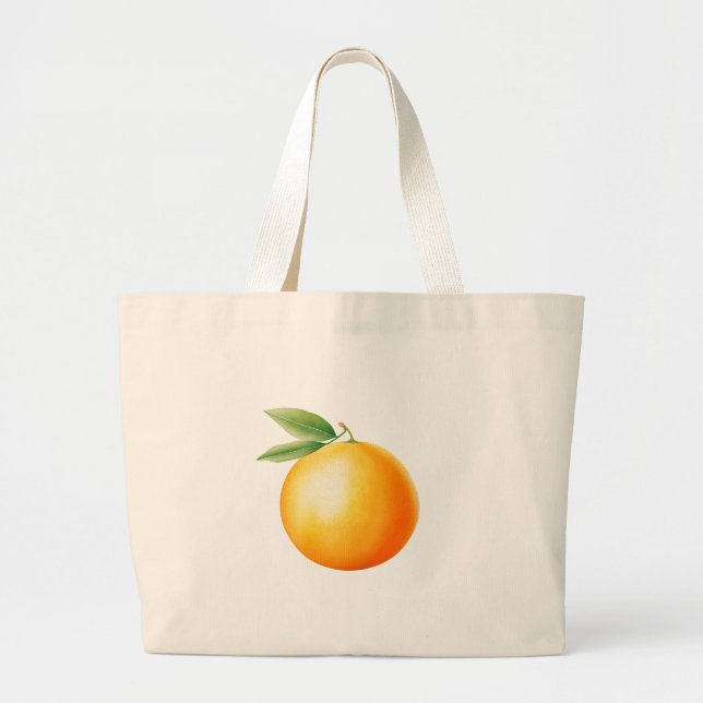 Bolso De Tela Gigante Acuarela Naranja (Frente)